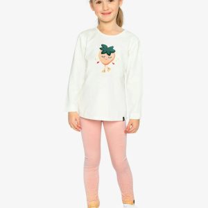 Girls' Organic Cotton Leggings – Pale Dusty Pink