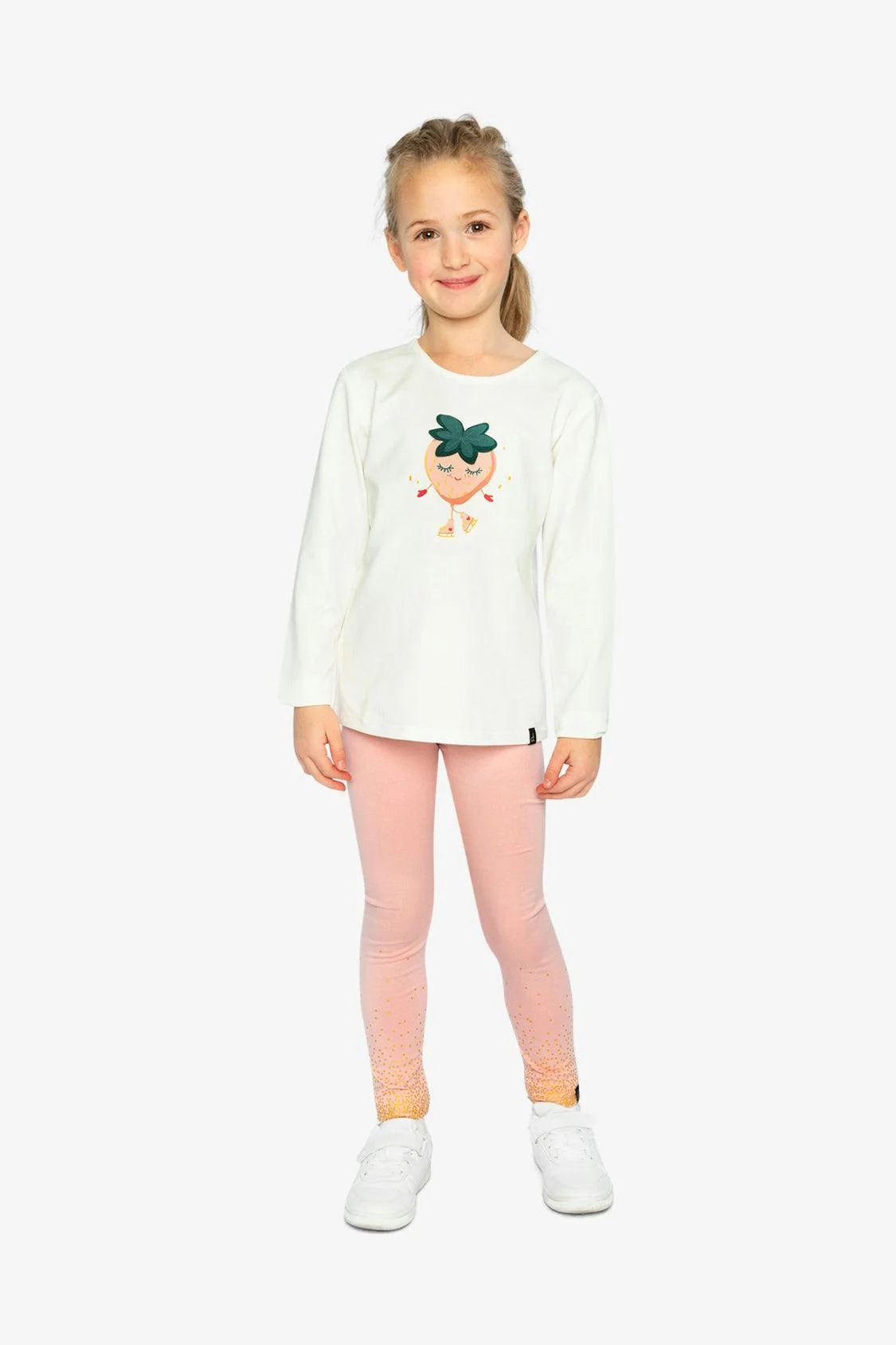 Girls' Organic Cotton Leggings – Pale Dusty Pink